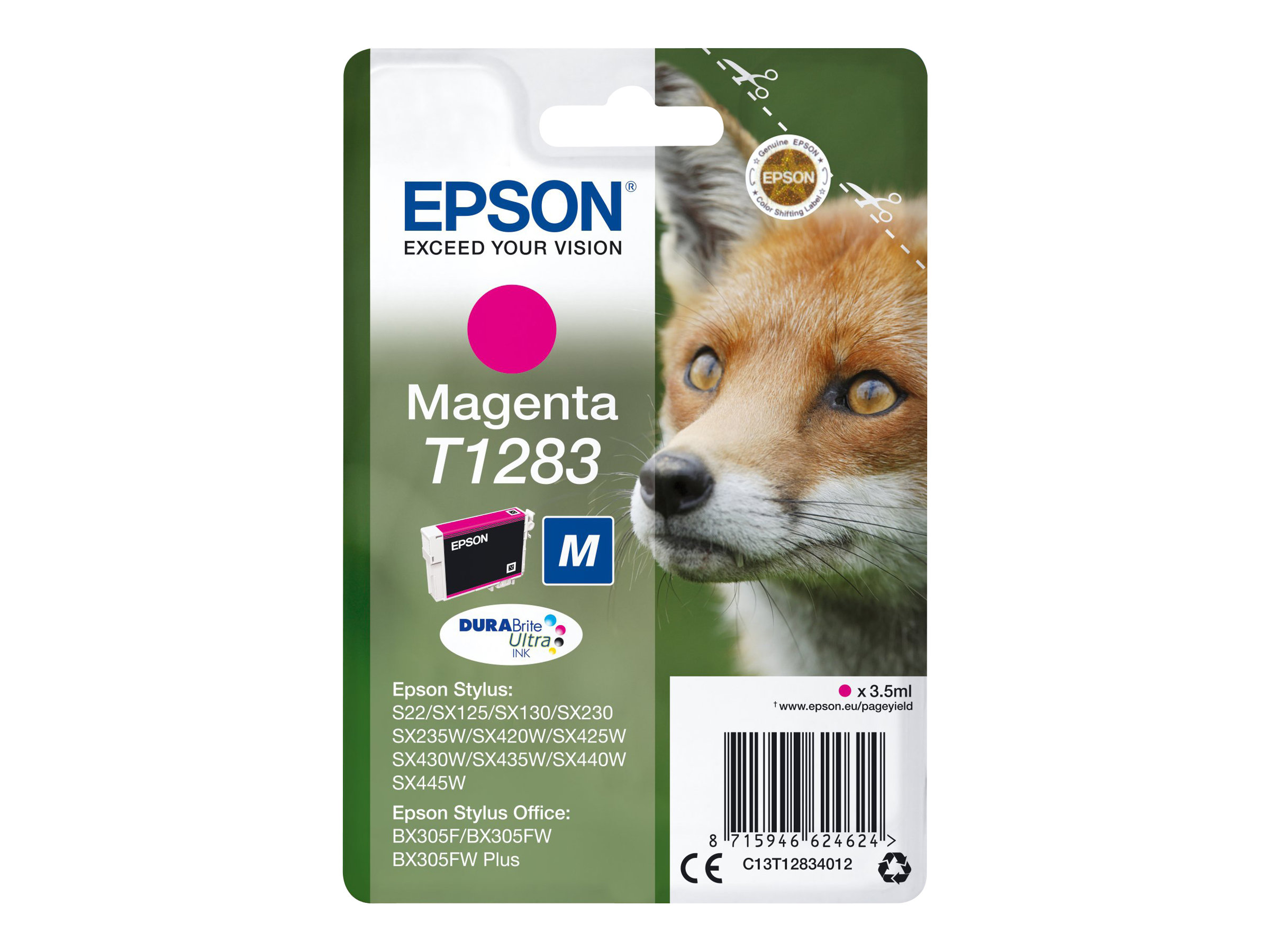 Epson T1283 - 3.5 ml - Grsse M - Magenta - Original - Blisterverpackung