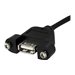 StarTech.com 30cm USB 2.0 Blendenmontage Kabel - USA A auf 5 pin Mainboard Pfostenstecker Buchse - Bu/Bu - USB-Kabel intern auf 