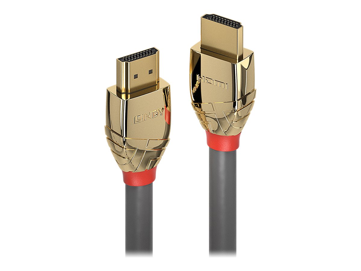 Lindy Gold Line - HDMI-Kabel mit Ethernet - HDMI mnnlich zu HDMI mnnlich - 7.5 m - Dreifachisolierung - Grau