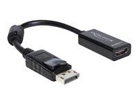 Delock Adapter Displayport male > HDMI female - Videoadapter - DisplayPort mnnlich zu HDMI weiblich - 12.5 cm