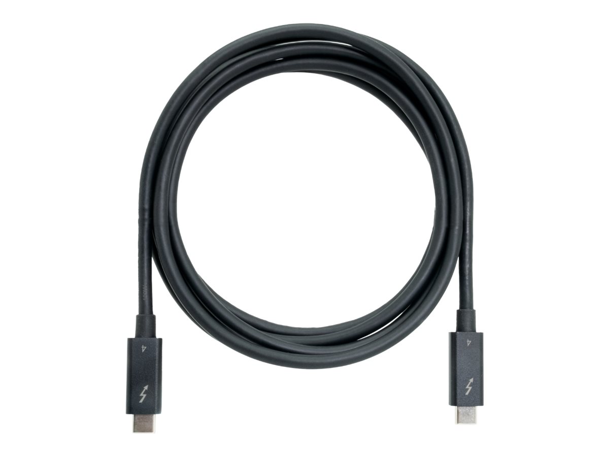 QNAP CAB-TBT4-2M - USB-Kabel - 24 pin USB-C (M) zu 24 pin USB-C (M) - Thunderbolt 4 - 2 m - aktiv, bis zu 40 Gbps Datentransferr
