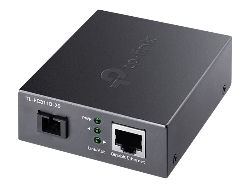 TP-Link TL-FC311B-20 - V1 - Medienkonverter - GigE - 1000Base-T, WDM, 1000Base-SC - RJ-45 / SC Single-Modus