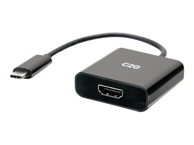 C2G 4K USB C to HDMI Adapter - 4K 60Hz - Videoadapter - 24 pin USB-C mnnlich zu HDMI weiblich - Schwarz - 4K Untersttzung