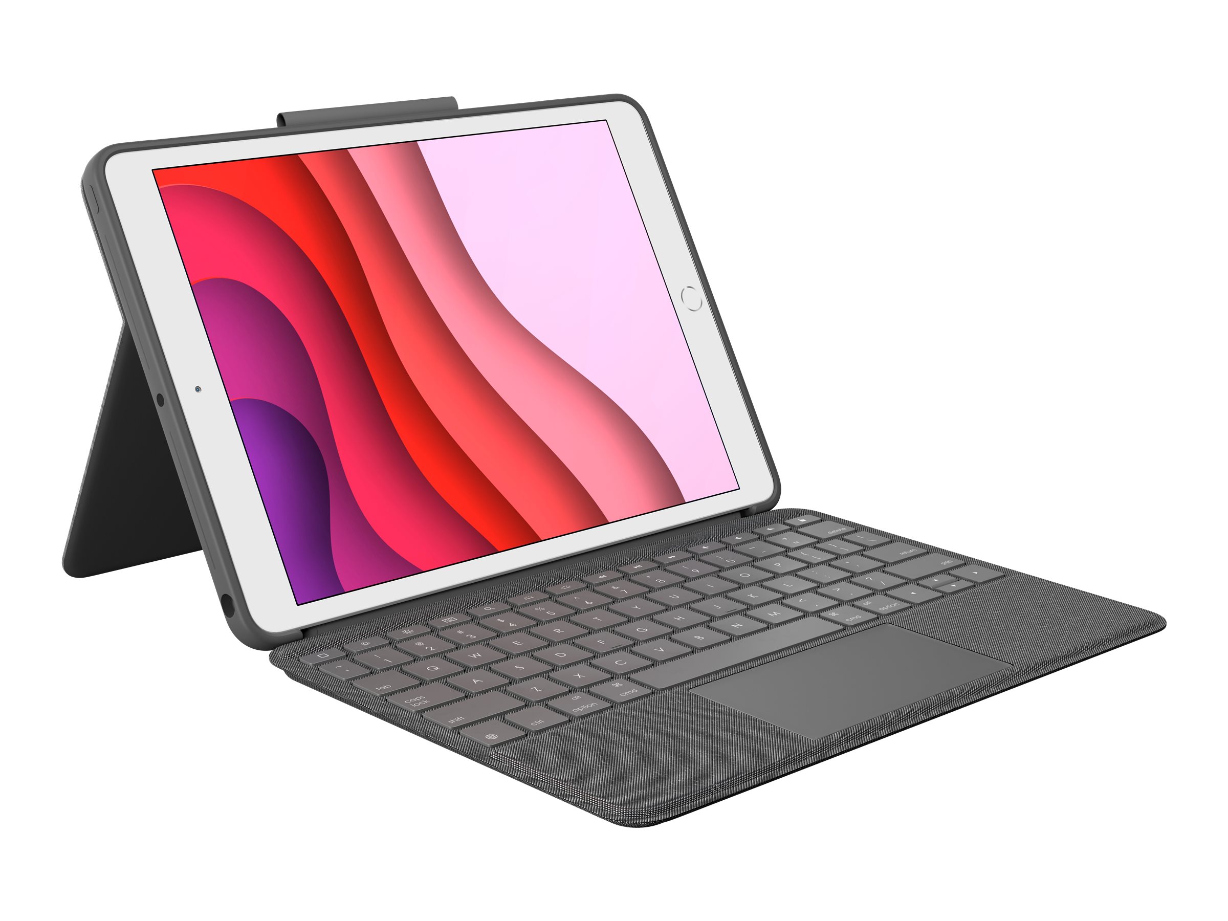 Logitech Combo Touch - Tastatur und Foliohlle - mit Trackpad - hintergrundbeleuchtet - Apple Smart connector - AZERTY