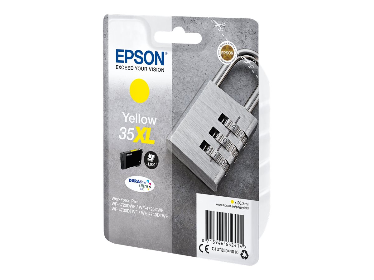 Epson 35XL - 20.3 ml - XL - Gelb - original - Blister mit RF- / akustischem Alarmsignal
