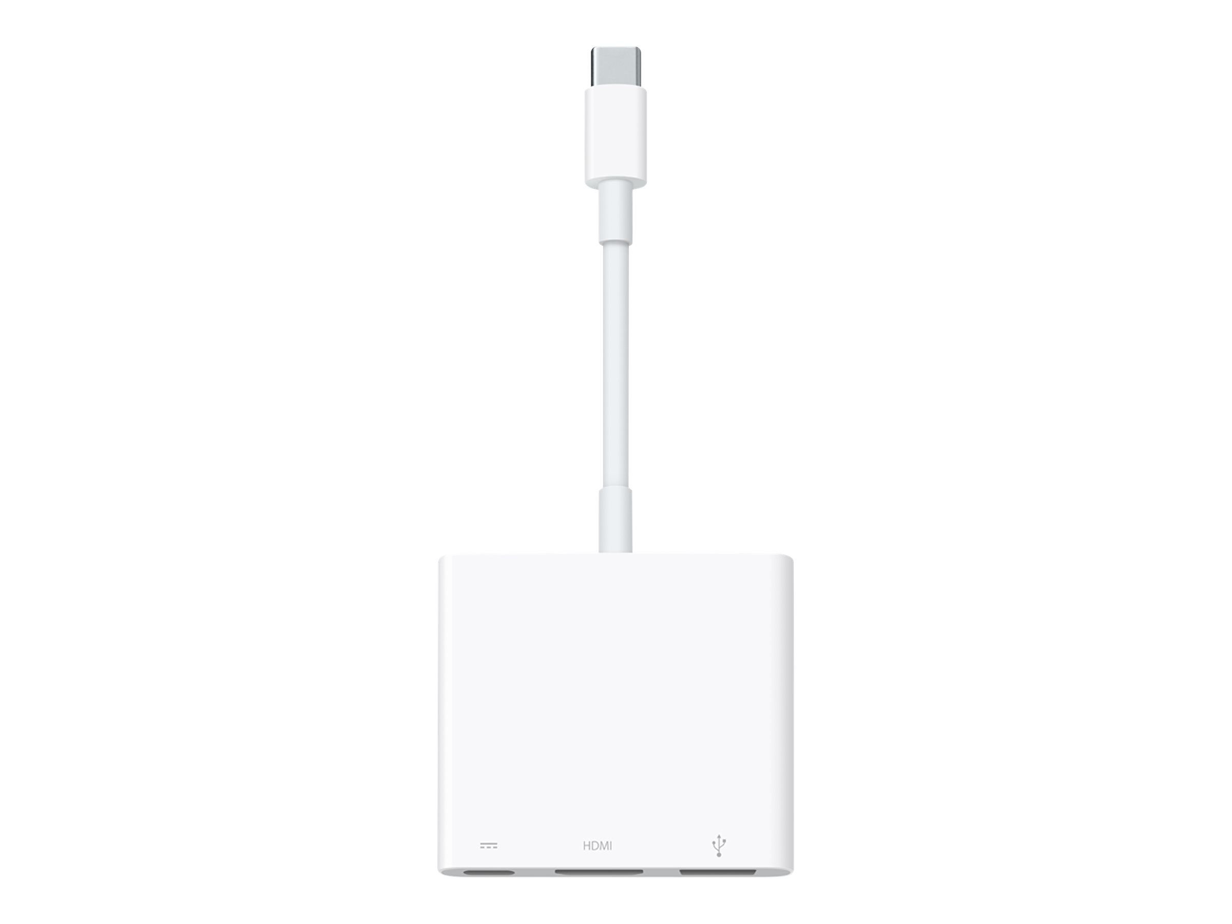Apple Digital AV Multiport Adapter - Videoadapter - 24 pin USB-C mnnlich zu USB, HDMI, USB-C (nur Spannung) weiblich - 4K Unter