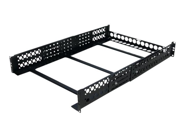 StarTech.com 2HE tiefenvestellbare 19 Zoll Server Rack Schienen - Universal Rack Schiene - Rack-Schiene - Schwarz - 2U - 48.3 cm