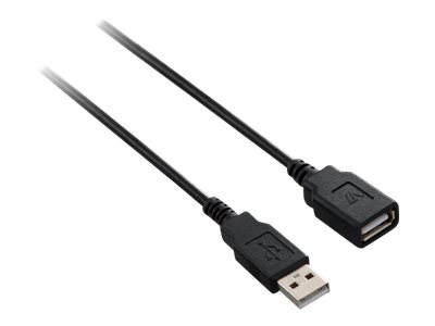 V7 - USB-Verlngerungskabel - USB (M) zu USB (W) - 3 m - Schwarz