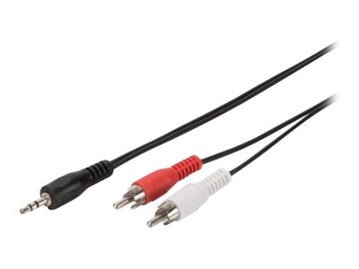 ASSMANN - Audiokabel - mini-phone stereo 3.5 mm mnnlich zu RCA x 2 mnnlich - 5 m - abgeschirmt - Schwarz