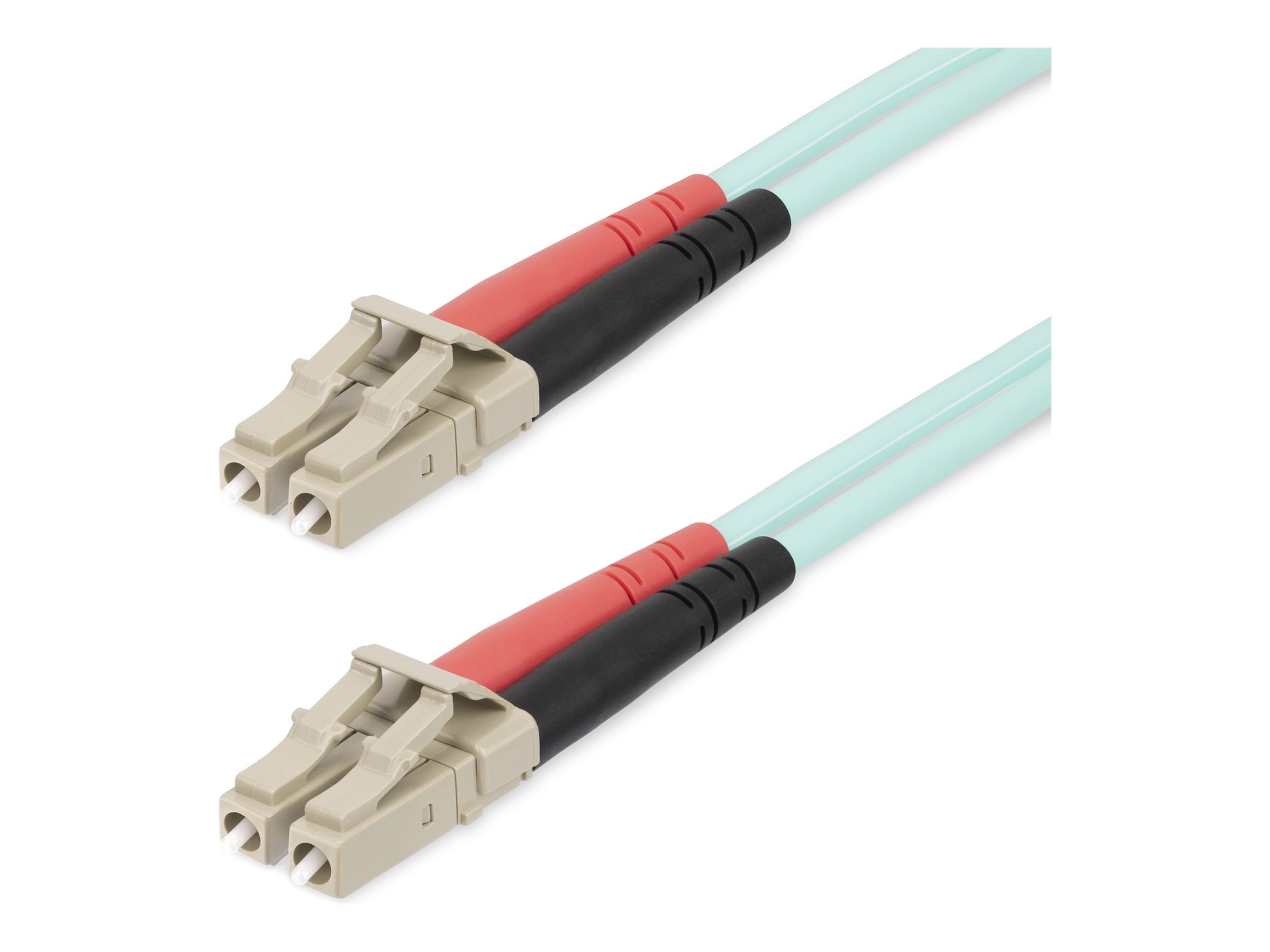 StarTech.com 25m (82ft) LC/UPC to LC/UPC OM4 Multimode Fiber Optic Cable, 50/125m LOMMF/VCSEL Zipcord Fiber, 100G Networks, Low