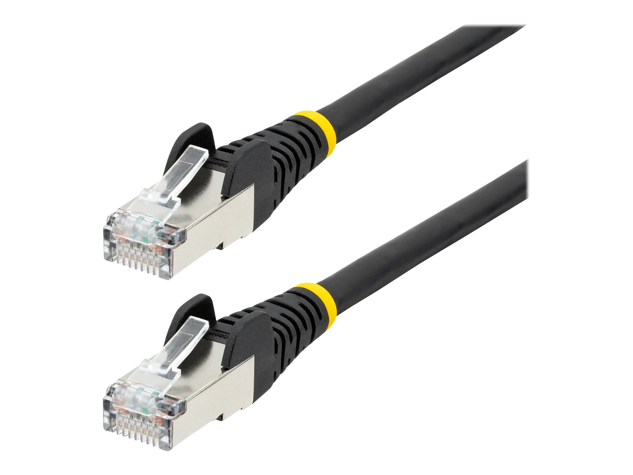 StarTech.com 7m CAT6a Ethernet Cable - Black - Low Smoke Zero Halogen (LSZH) - 10GbE 500MHz 100W PoE++ Snagless RJ-45 w/Strain R