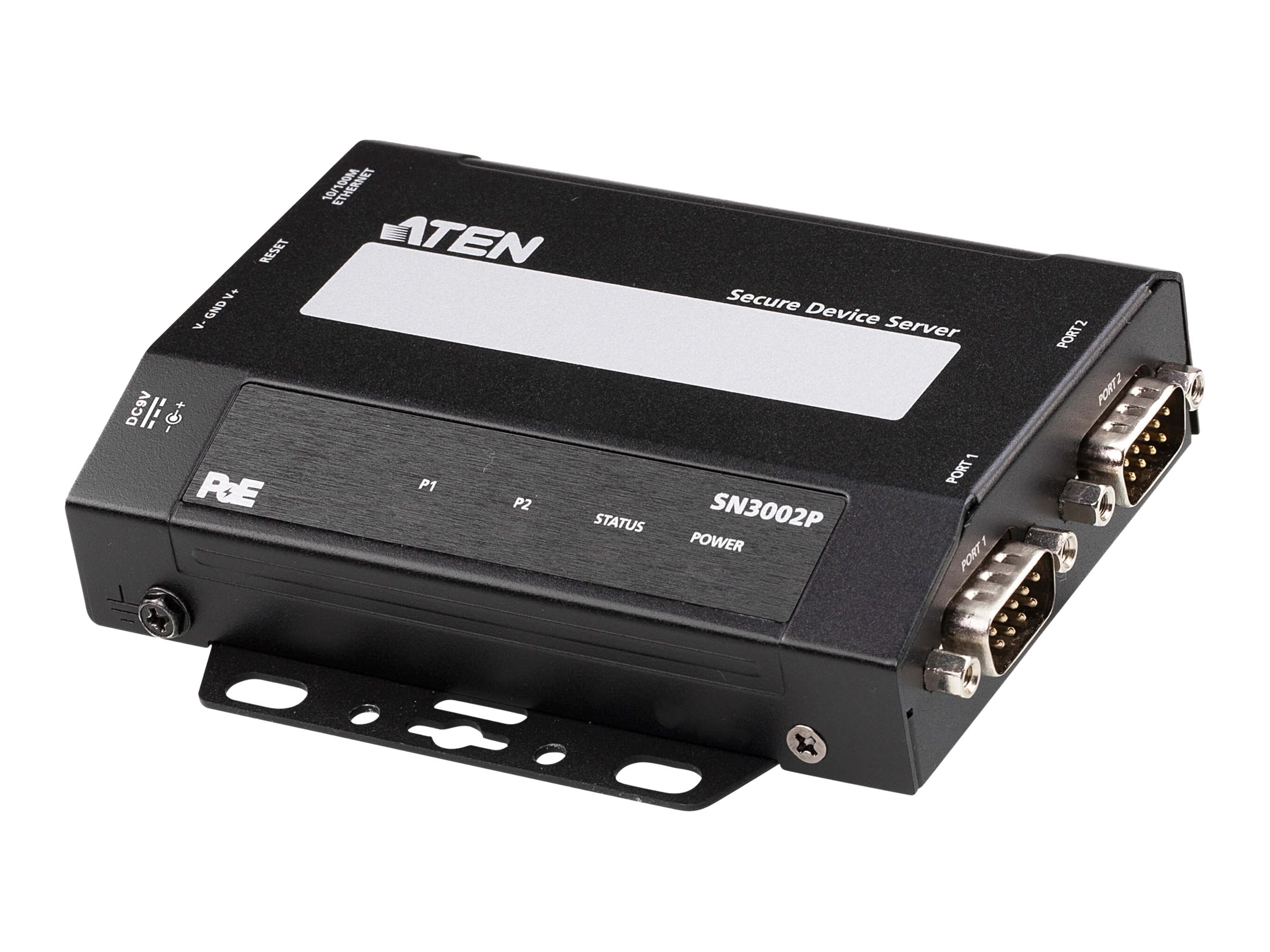 ATEN Altusen SN3000 series SN3002P - Gerteserver - 2 Anschlsse - 100Mb LAN, RS-232