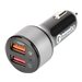 Ednet - Auto-Netzteil - QC 3.0 - 2 Ausgabeanschlussstellen (USB) - Schwarz