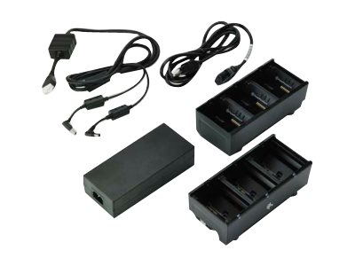 Zebra 3-Slot Battery Charger Connected via Y Cable - Batterieladegert - Ausgangsanschlsse: 3 - Vereinigte Staaten (Packung mit