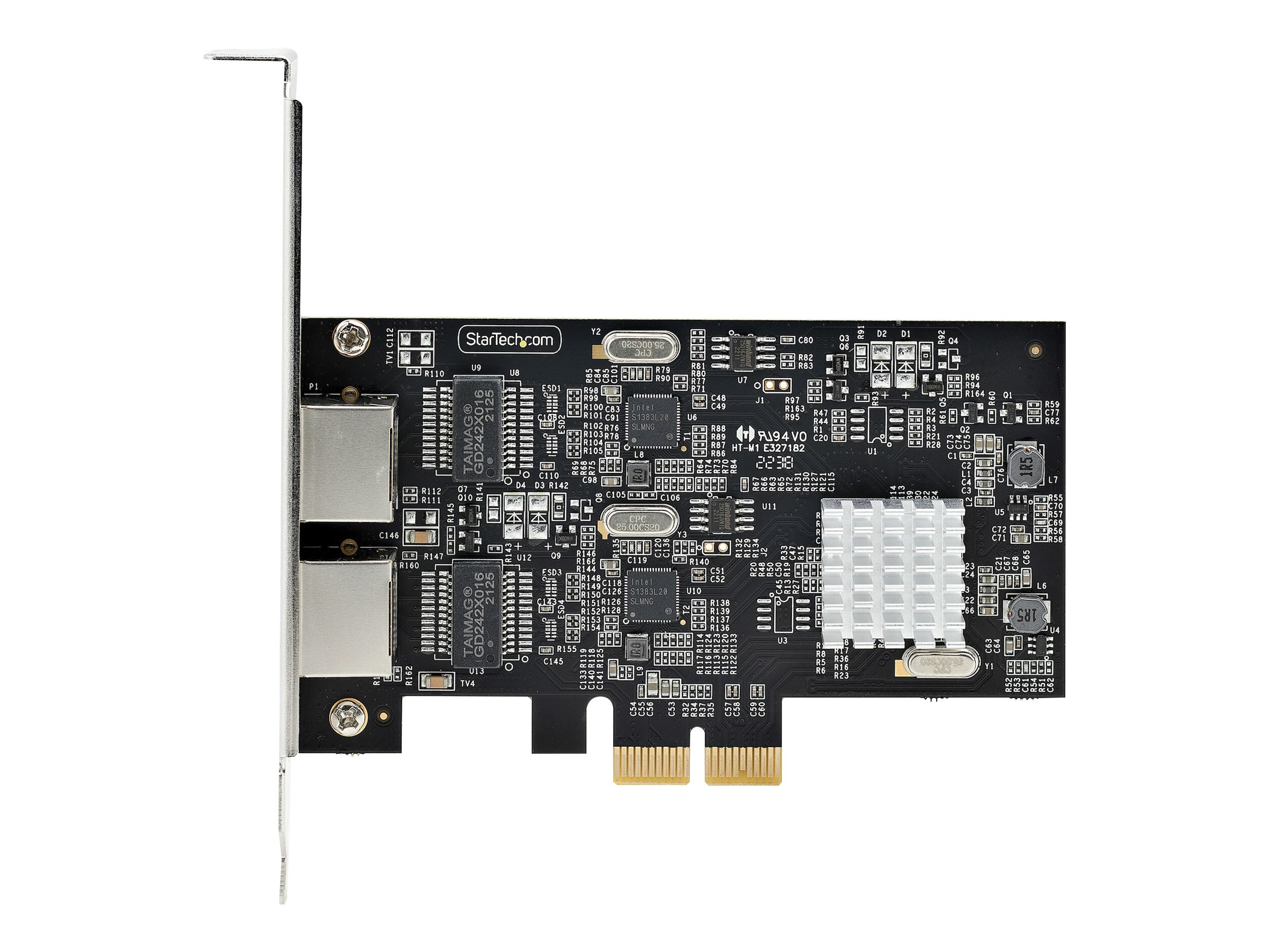 StarTech.com 2-Port 2.5Gbps NBASE-T PCIe Network Card, Intel I225-V, Dual-Port Computer Network Card, Multi-Gigabit NIC, PCI Exp