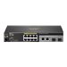 HPE Aruba 2530-8G-PoE+ - Switch - managed - 8 x 10/100/1000 (PoE+) + 2 x Kombi-Gigabit-SFP - Desktop, an Rack montierbar, wandmo