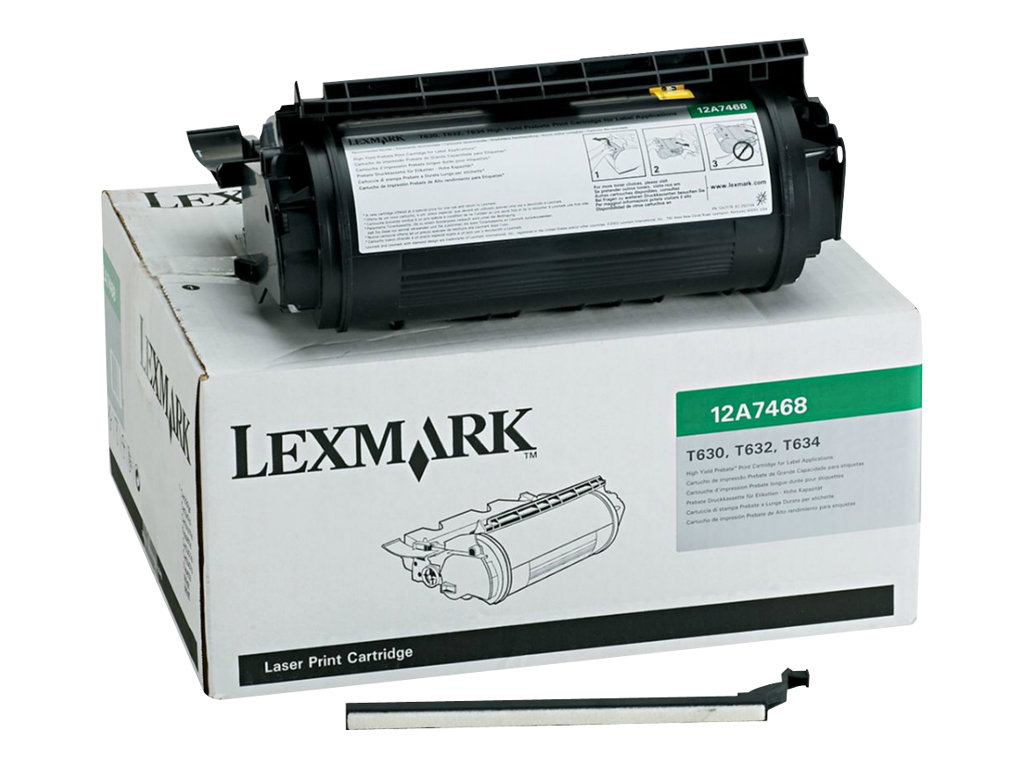 Lexmark - Hohe Ergiebigkeit - Schwarz - Original - Tonerpatrone fr Etikettenanwendungen LCCP, LRP - fr Lexmark T630, T632, T63