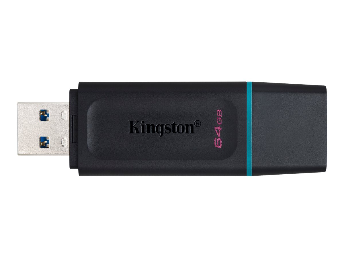 Kingston DataTraveler Exodia - USB-Flash-Laufwerk - 64 GB - USB 3.2 Gen 1 - Schwarz mit Trkis