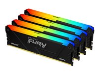 Kingston FURY Beast RGB - DDR4 - Kit - 64 GB: 4 x 16 GB - DIMM 288-PIN - 2666 MHz