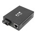Tripp Lite Gigabit Multimode Fiber to Ethernet Media Converter, POE+, International Power Cables, 10/100/1000 SC, 1310 nm, 2 km 