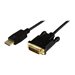 StarTech.com DisplayPort auf DVI Kabel 1,8m - Stecker/Stecker - DP zu DVI Adapter/ Konverter - 1920x1200 / 1080p - Schwarz - Vid