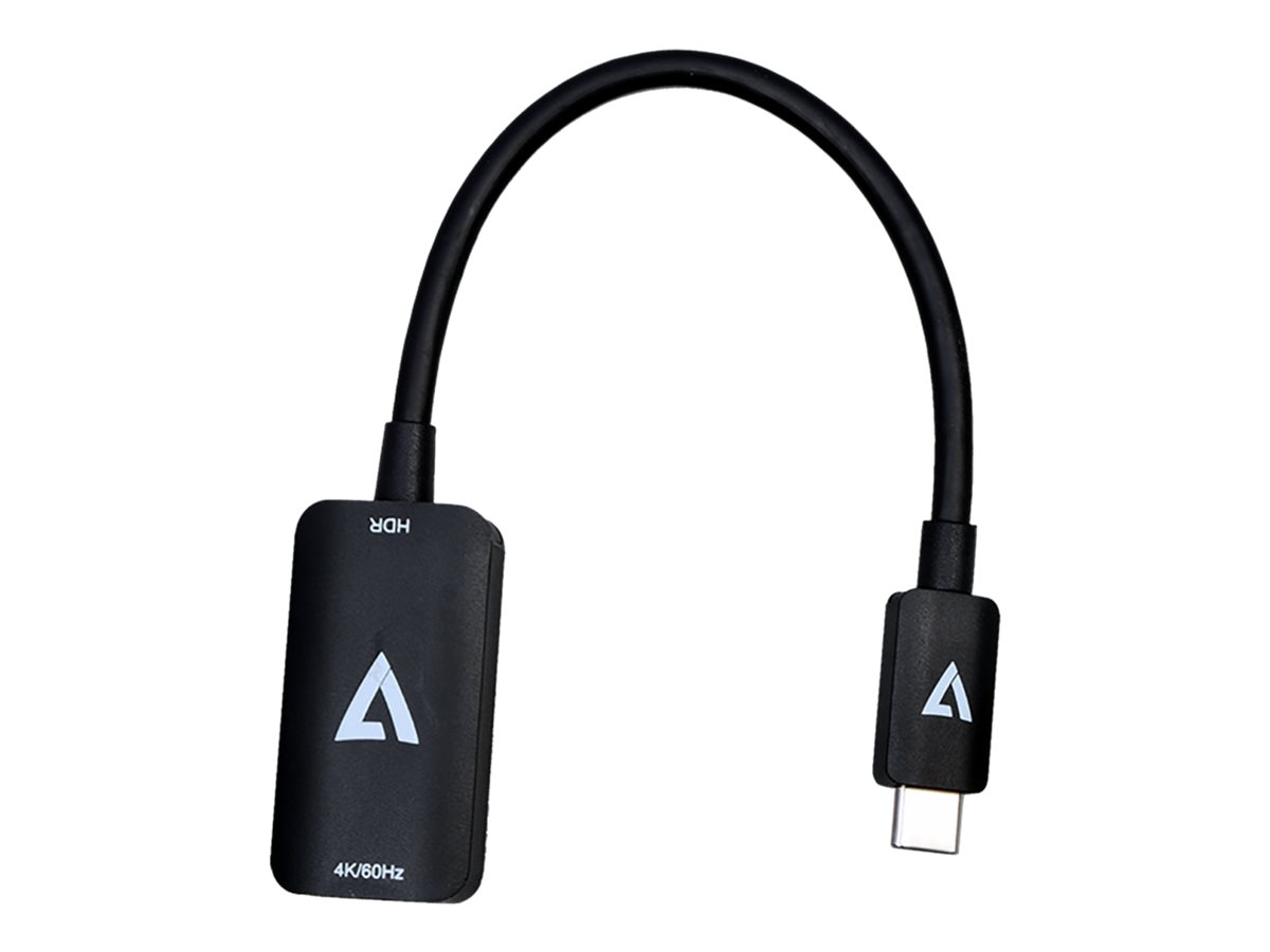 V7 - Videoadapter - 24 pin USB-C mnnlich zu HDMI weiblich - Dreifachisolierung - Schwarz - Support von 4K 60 Hz