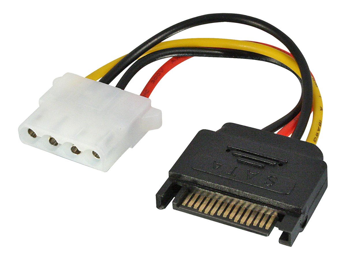 Lindy - Netzteil - interne Stromversorgung, 4-polig (W) zu SATA-Stromstecker (M) - 15 cm