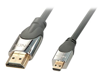 Lindy CROMO High-Speed-HDMI-Kabel mit Ethernet - HDMI-Kabel mit Ethernet - 19 pin micro HDMI Type D mnnlich zu HDMI mnnlich - 