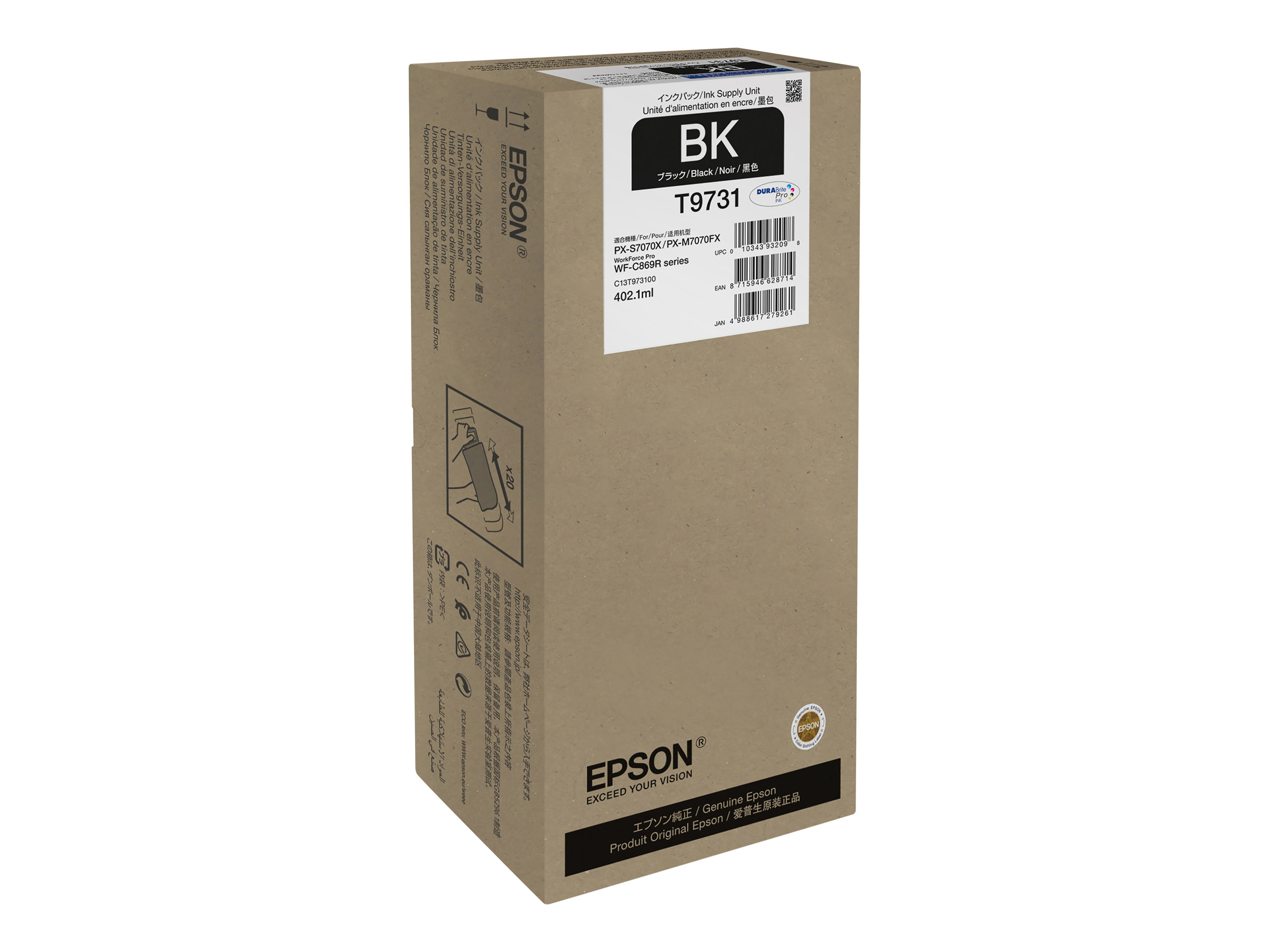 Epson T9731 - 402.1 ml - Grsse XL - Schwarz - Original - Tintenpatrone