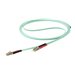 StarTech.com 15 m OM4 LC to LC Multimode Duplex Fiber Optic Patch Cable- Aqua - 50/125 - Fiber Optic Cable - 40/100Gb - LSZH (45