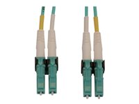 Eaton Tripp Lite Series 400G Multimode 50/125 OM4 Switchable Fiber Optic Cable (Duplex LC-PC M/M), LSZH, Aqua, 3 m (9.8 ft.) - N