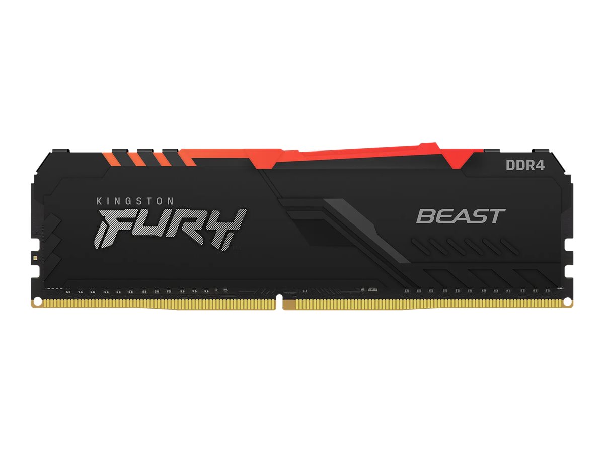 Kingston FURY Beast RGB - DDR4 - Kit - 32 GB: 4 x 8 GB - DIMM 288-PIN - 3200 MHz / PC4-25600