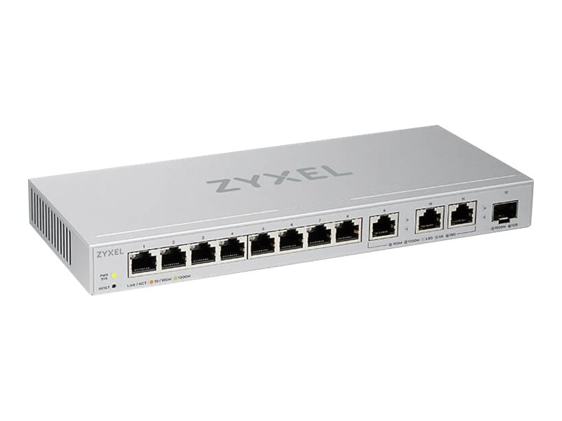 Zyxel XGS1250-12 - Switch - managed - 8 x 10/100/1000 + 3 x 100/1000/2.5G/5G/10GBase-T + 1 x SFP+ - Desktop