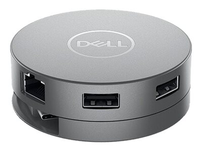 Dell Mobile Adapter DA310 - Multiport-Adapter - USB-C - VGA, HDMI, DP, USB-C - 1GbE - fr Latitude 3310, 3310 2-in-1, 5320 2-in-