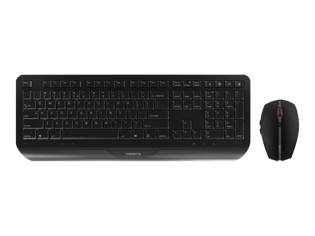 CHERRY GENTIX DESKTOP - Tastatur-und-Maus-Set - kabellos - 2.4 GHz - Englisch - Schwarz