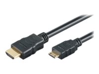 M-CAB High Speed - HDMI-Kabel mit Ethernet - HDMI mnnlich zu 19 pin mini HDMI Type C mnnlich - 1.5 m - Schwarz - 4K Untersttz
