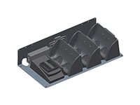 Datamax Multi-Bay Charging Kit, RL series, 3-Upright Unit & 2 Battery Depot Charger - Ladestnder/Akku-Ladegert - Ausgangsansch