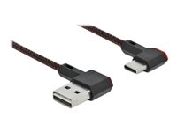 Delock Easy - USB-Kabel - USB (M) links/rechts abgewinkelt, umkehrbar zu USB-C (M) links/rechts abgewinkelt, umkehrbar - 50 cm -