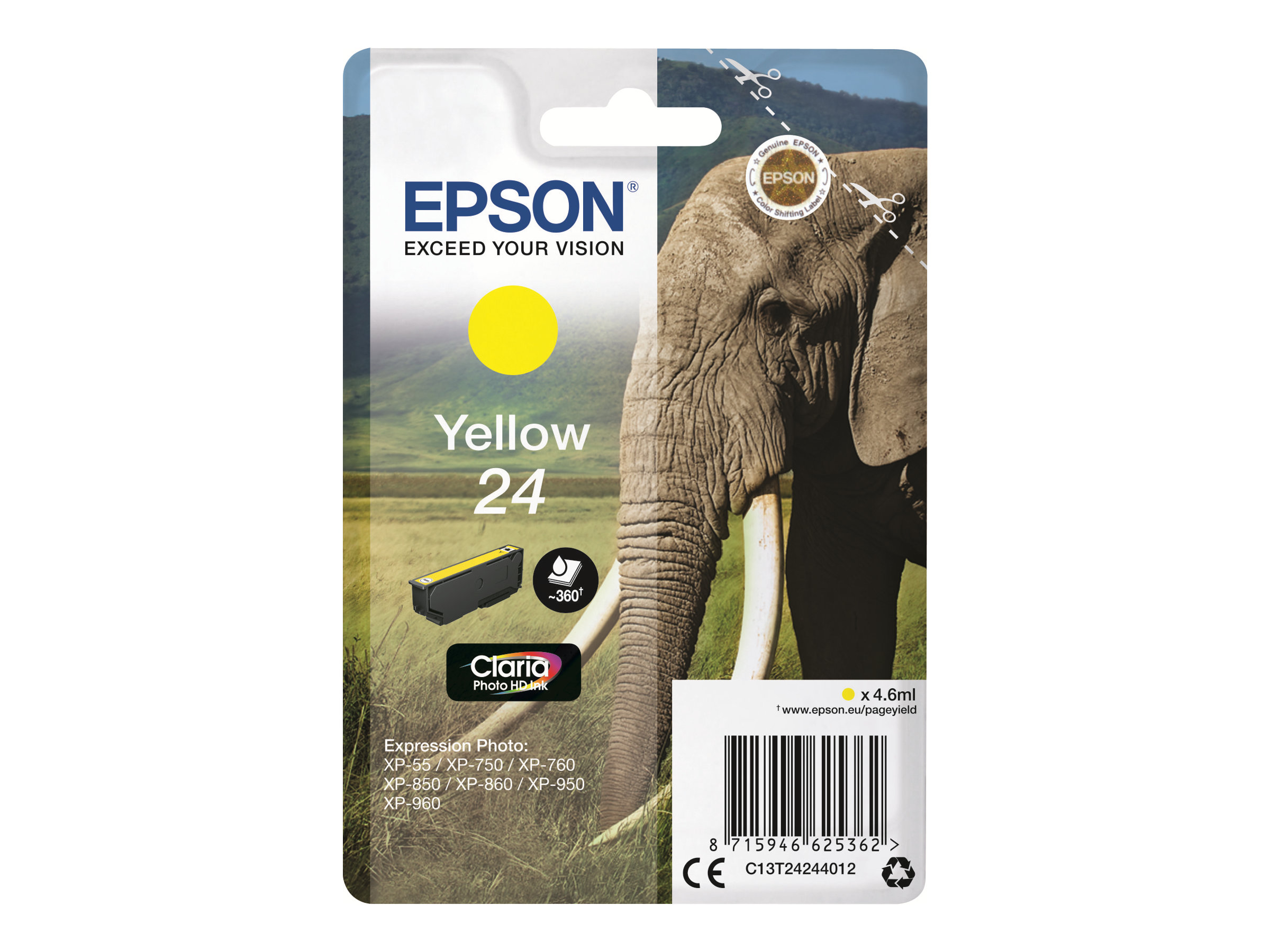 Epson 24 - 4.6 ml - Gelb - Original - Blister mit RF-Alarm - Tintenpatrone