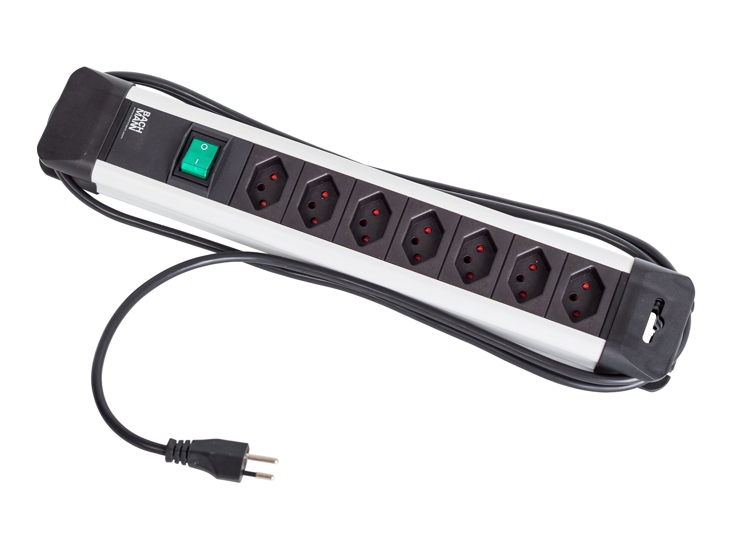 Bachmann CONNECT US - Steckdosenleiste - Wechselstrom 250 V - Ausgangsanschlsse: 7 - 2 m Schnur - Schweiz