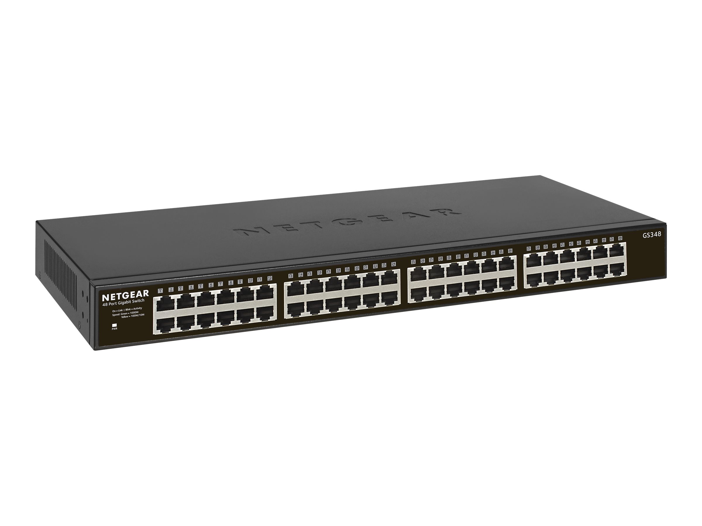 NETGEAR SOHO GS348 - Switch - unmanaged - 48 x 10/100/1000 - Desktop, an Rack montierbar