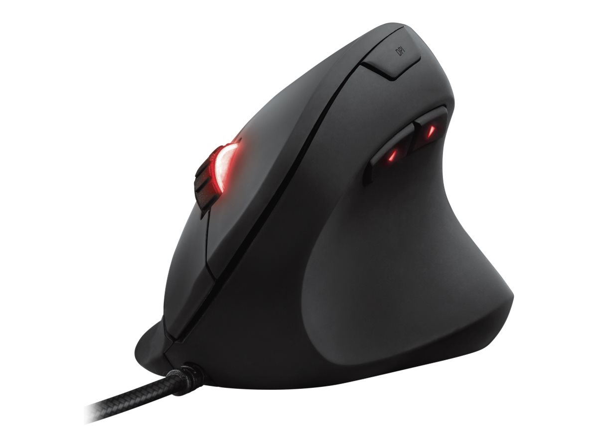 Trust GXT 144 Rexx - Vertikale Maus - ergonomisch - Fr Rechtshnder - optisch - 6 Tasten