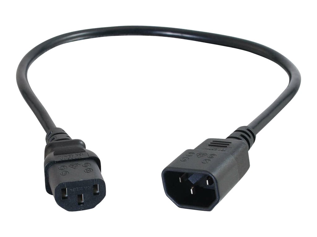 C2G Computer Power Cord Extension - Spannungsversorgungs-Verlngerungskabel - power IEC 60320 C13 zu IEC 60320 C14 - Wechselstro