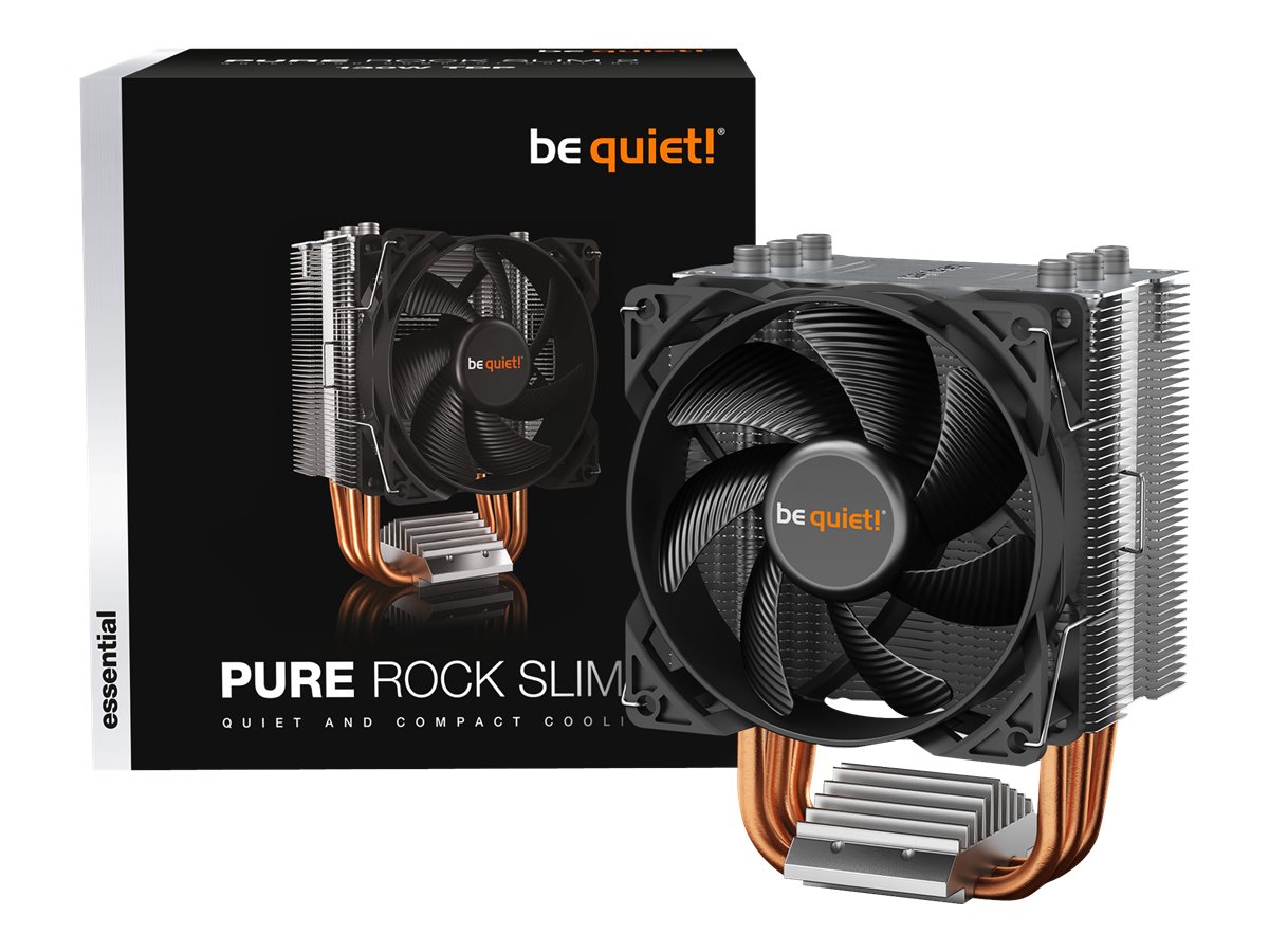 be quiet! Pure Rock Slim 2 - Prozessor-Luftkhler - (fr: LGA1150, LGA1151, LGA1155, LGA1200, LGA1700, AM4, AM5) - Aluminium mit