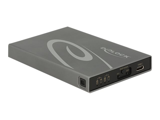 Delock - Speichercontroller (RAID) - M.2 - M.2 Card - RAID 0, 1, JBOD - USB-C