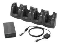Zebra 4-Slot Charge Only Cradle Kit - Handgert-Ladestnder und Netzteil - Ausgangsanschlsse: 4 - fr Zebra MC3000, MC3090, MC3