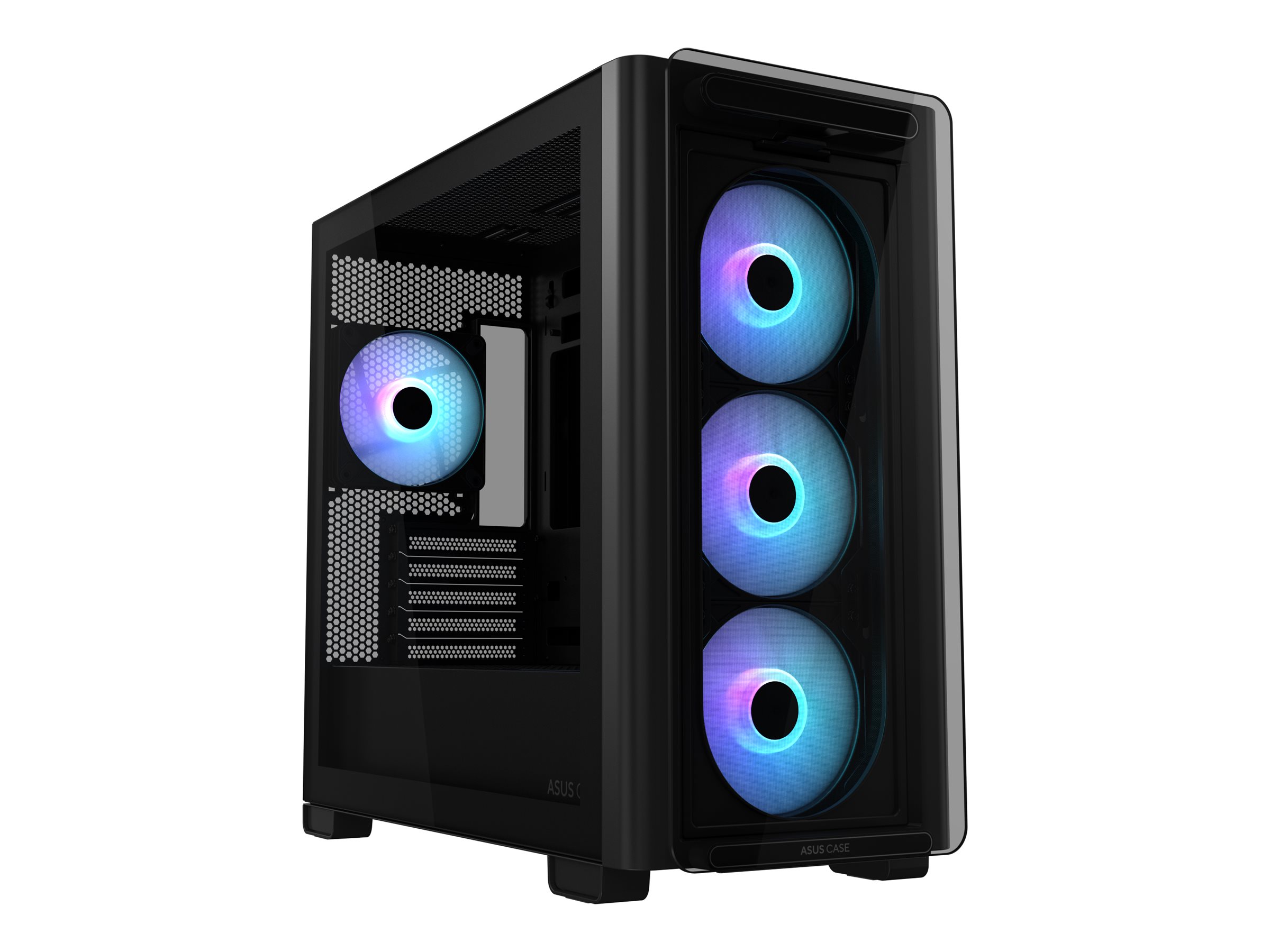 ASUS A23 PLUS - microATX - Seitenteil mit Fenster (gehrtetes Glas) - keine Spannungsversorgung - Schwarz - USB/Audio