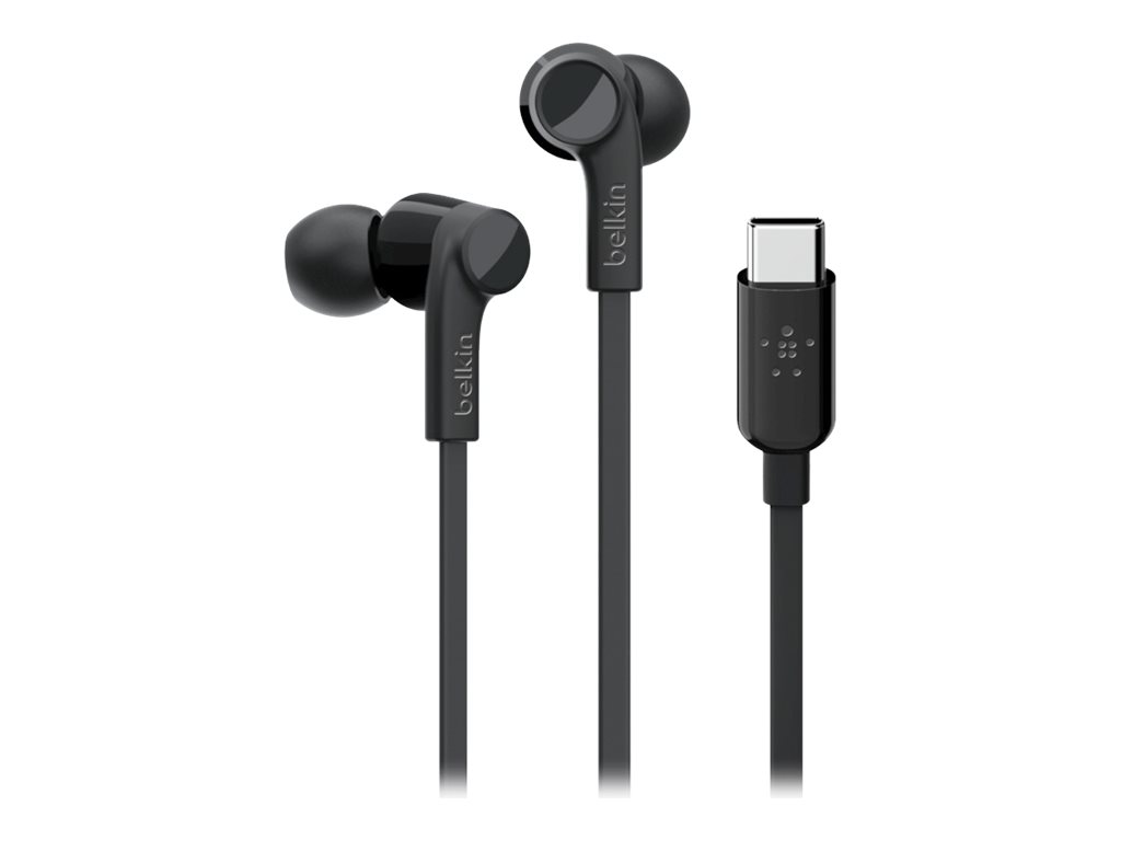 Belkin ROCKSTAR - Ohrhrer mit Mikrofon - im Ohr - kabelgebunden - USB-C - Geruschisolierung