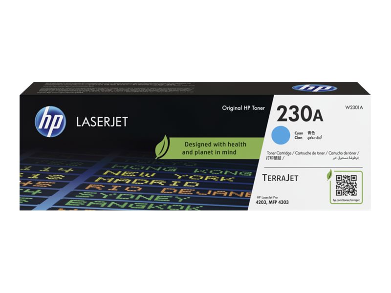 HP 230A - Cyan - original - LaserJet - Tonerpatrone (W2301A) - fr Color LaserJet Pro MFP 4301, MFP 4303