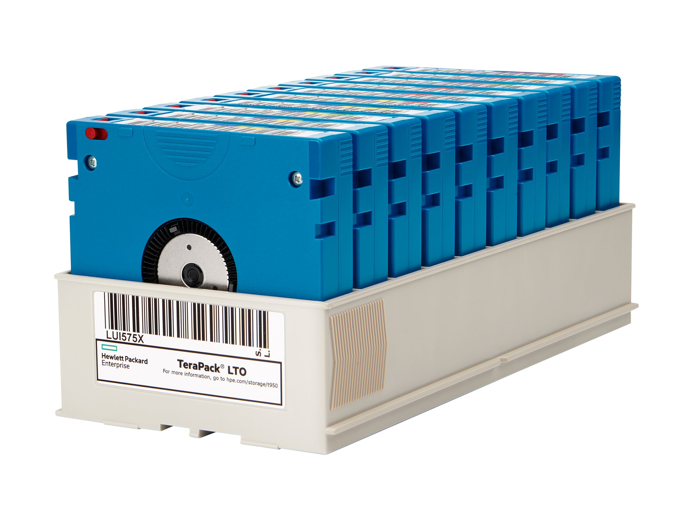HPE Ultrium RW Custom Labeled Data Cartridge - 10 x LTO Ultrium 9 - 18 TB / 45 TB - Mit Strichcodeetikett - Hellblau - fr HPE T